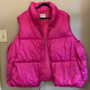 Water-Resistant Quilted Puffer Vest - Pink Flamingo - new